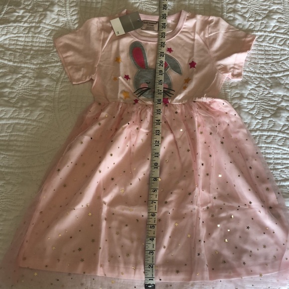 New with tags! Easter bunny, spring, pink sparkle girls dress 7T - Picture 4 of 5